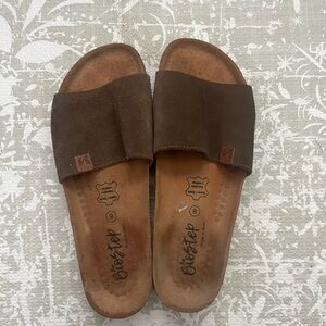 Bibstep Brown Women's Slide Sandals